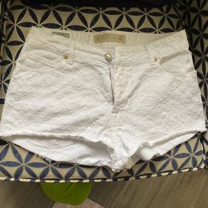 Animale White Jean Shorts